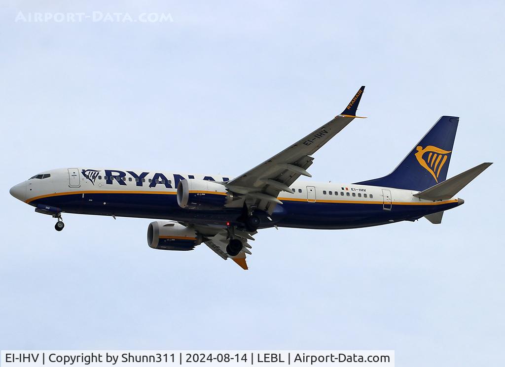 EI-IHV, 2023 Boeing 737-8200 MAX C/N 67091, Landing rwy 24R