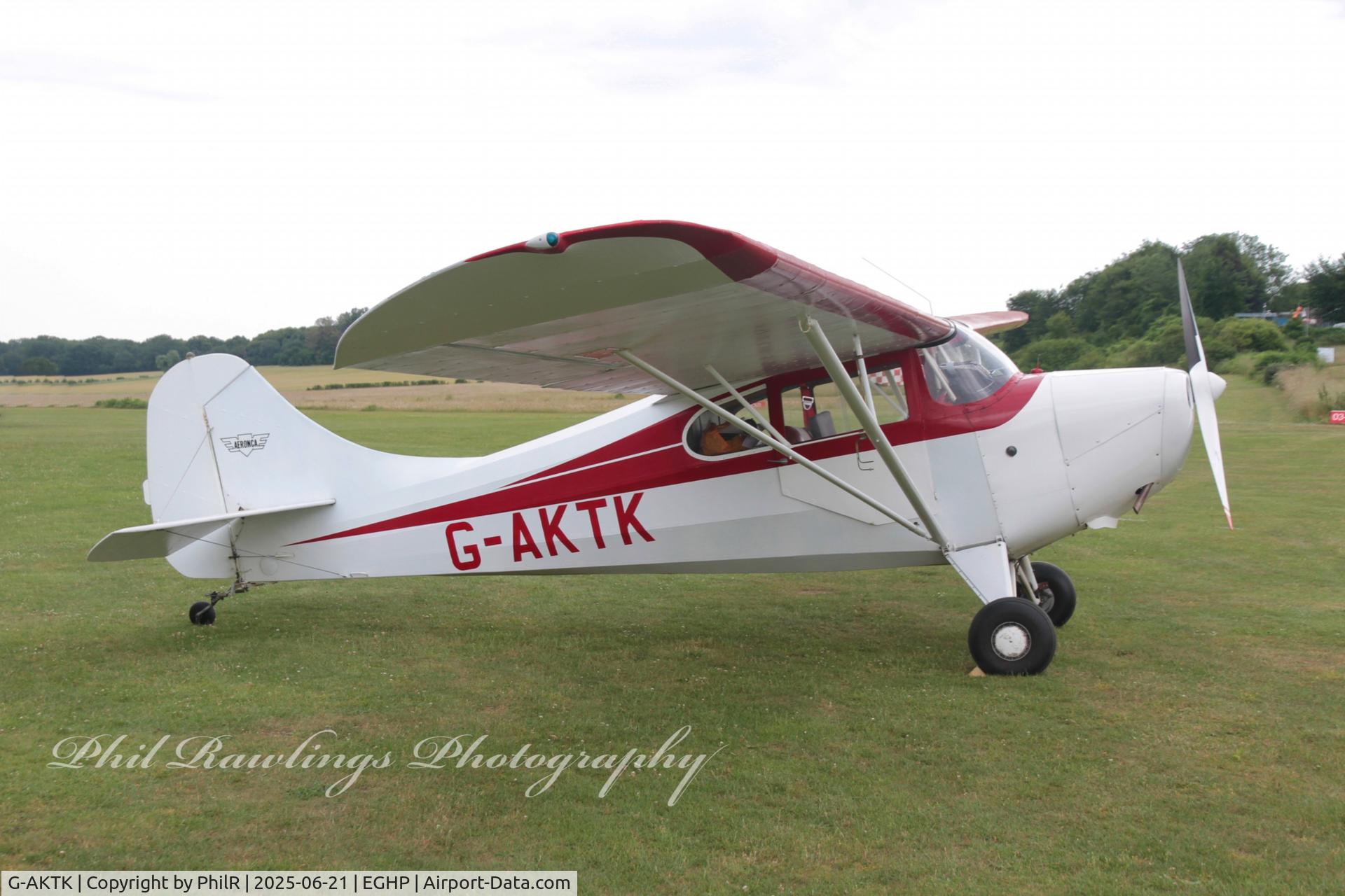 G-AKTK, 1946 Aeronca 11AC Chief C/N 11AC-1017, G-AKTK 1946 Aeronca 11BC (Modified) Chief Cessna Fly In Popham