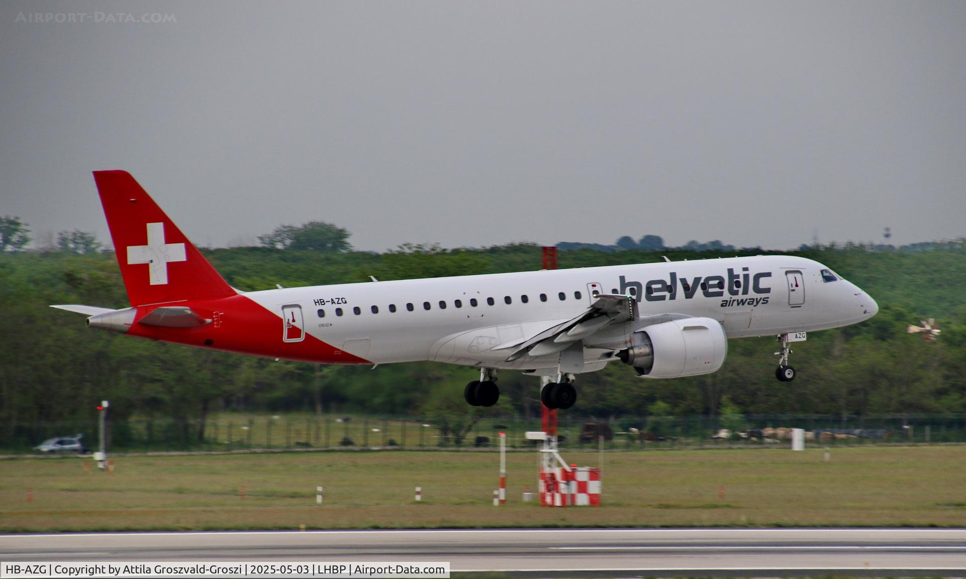 HB-AZG, Embraer 190-E2 (ERJ-190-300) C/N 19020036, LHBP - Budapest Liszt Ferenc International Airport, Budapest, Hungary