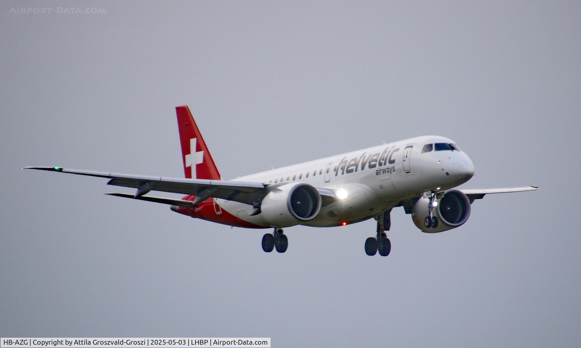 HB-AZG, Embraer 190-E2 (ERJ-190-300) C/N 19020036, LHBP - Budapest Liszt Ferenc International Airport, Budapest, Hungary
