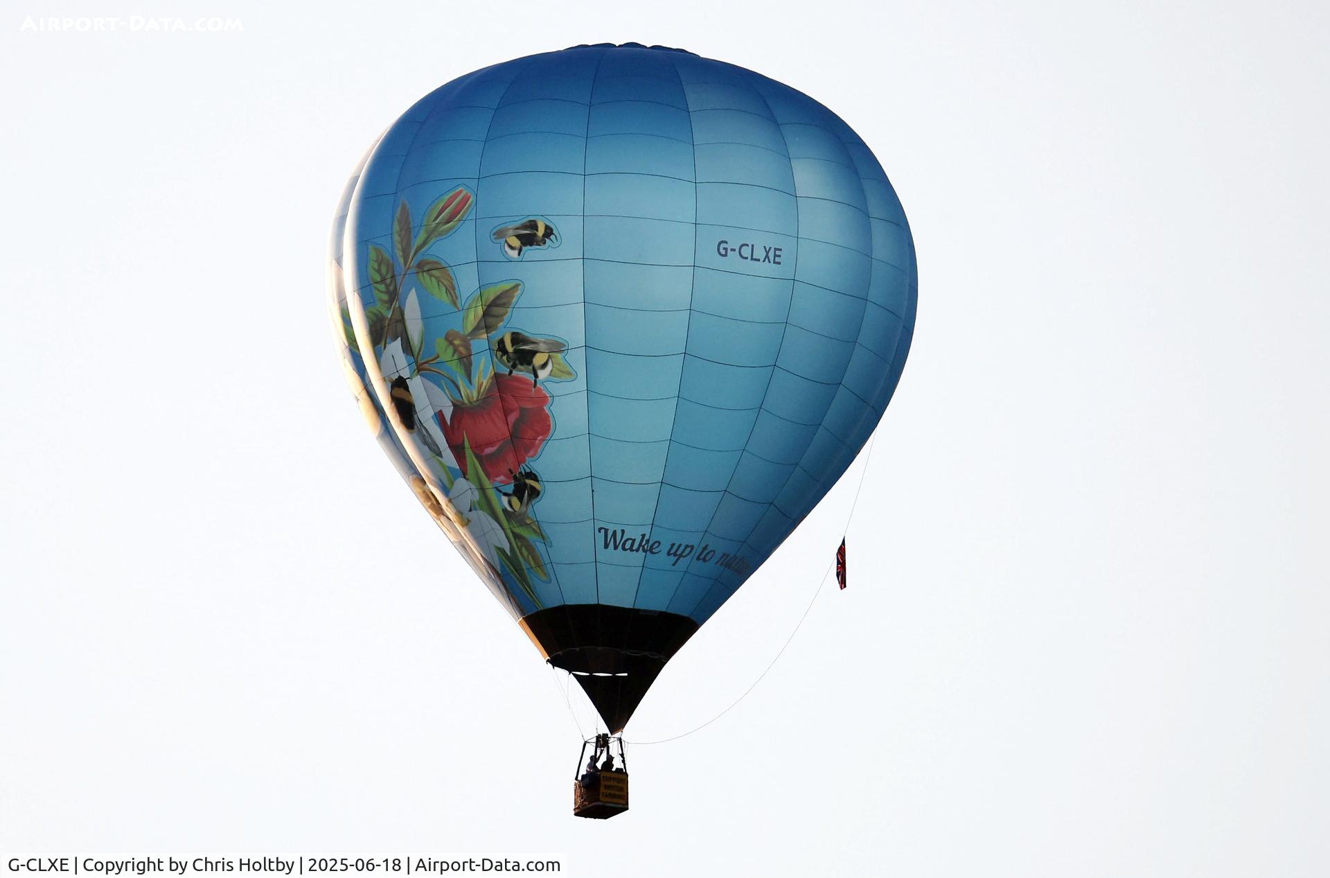 G-CLXE, 2021 Cameron Balloons Sport-105 C/N 12440, Floating over Pulborough, W Sussex