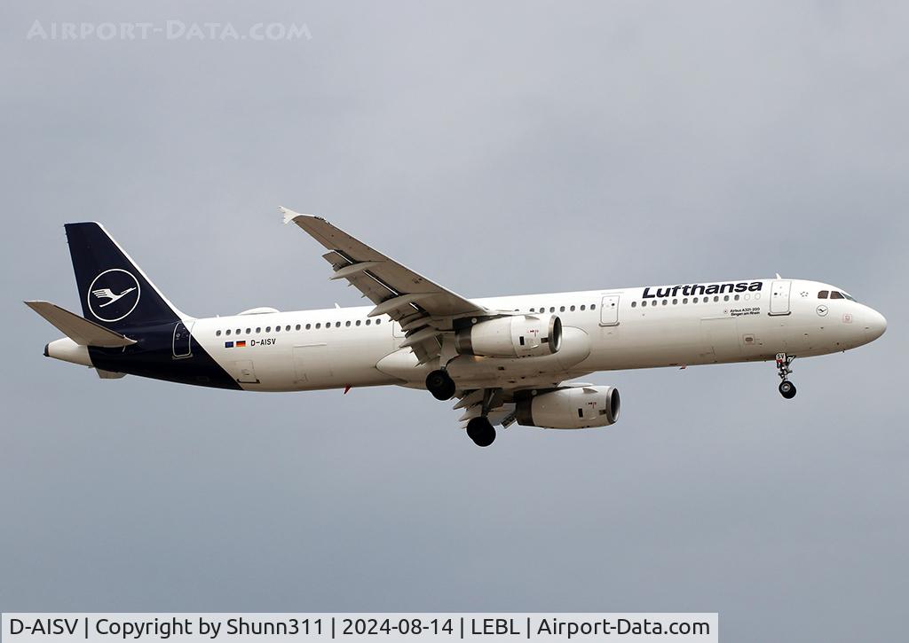 D-AISV, 2009 Airbus A321-231 C/N 4050, Landing rwy 24R in new c/s