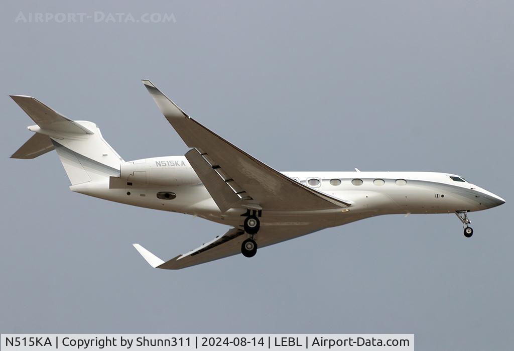 N515KA, 2013 Gulfstream Aerospace G650 (G-VI) C/N 6028, Landing rwy 24R