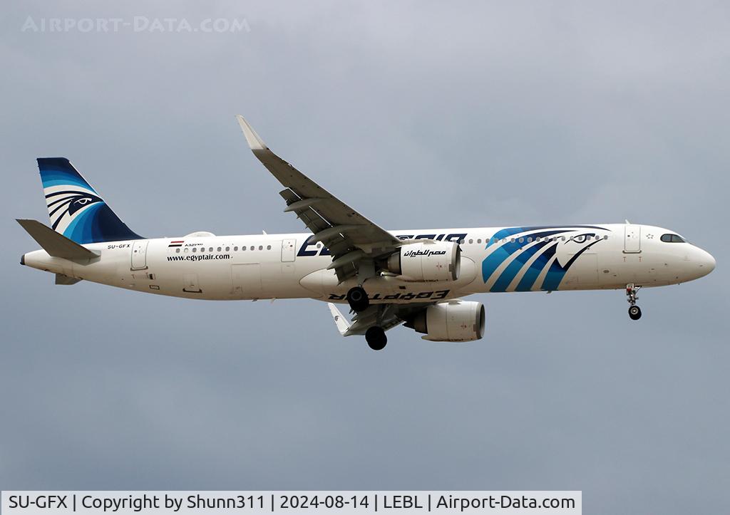 SU-GFX, 2023 Airbus A321-251NX C/N 11557, Landing rwy 24R