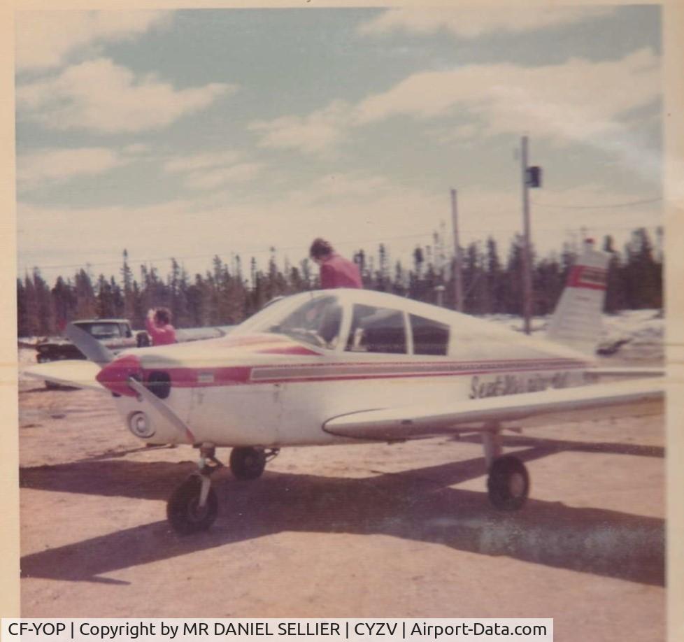 CF-YOP, 1969 Piper PA-28-140 C/N 28 26529, Returning  from local flight CYZV 1973