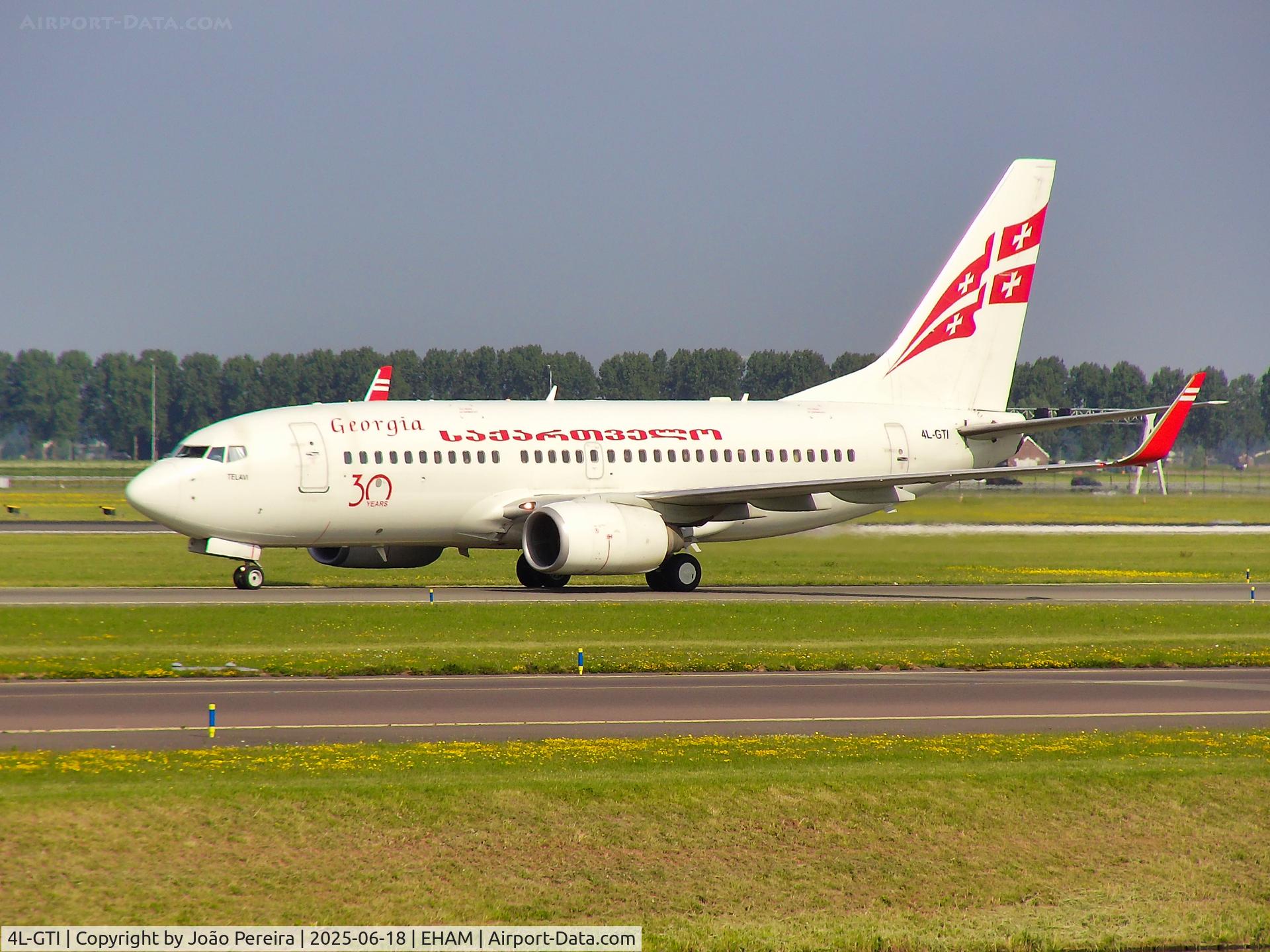 4L-GTI, 2008 Boeing 737-7CT C/N 35086, Georgian Airways B737 at AMS (EHAM)
