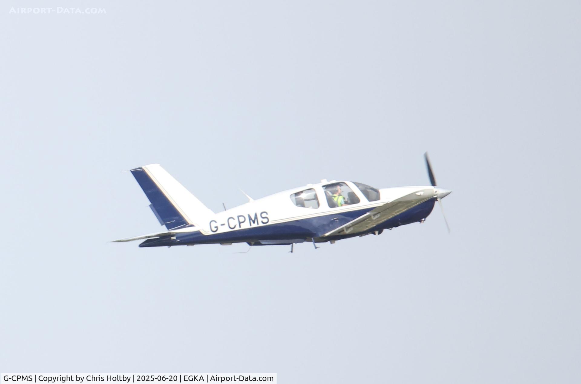 G-CPMS, 1994 Socata TB-20 Trinidad C/N 1607, Taking to the air at Shoreham Airport