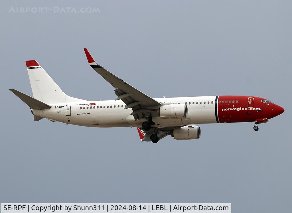 SE-RPF, 2016 Boeing 737-8JP C/N 42076, Landing rwy 24R