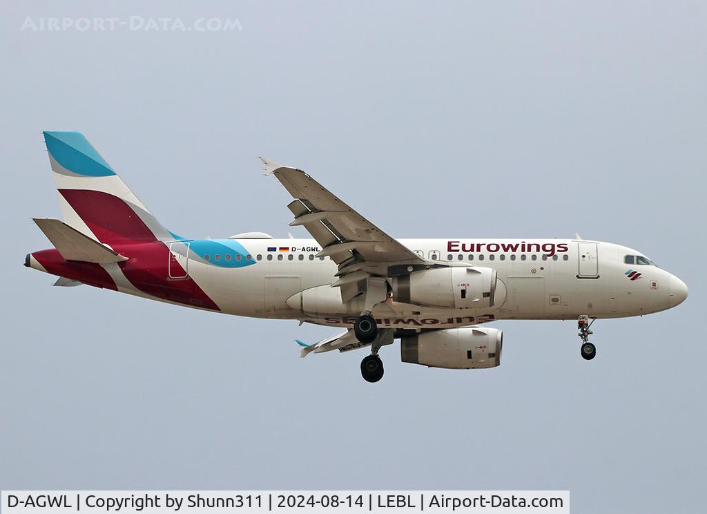 D-AGWL, 2008 Airbus A319-132 C/N 3534, Landing rwy 24R