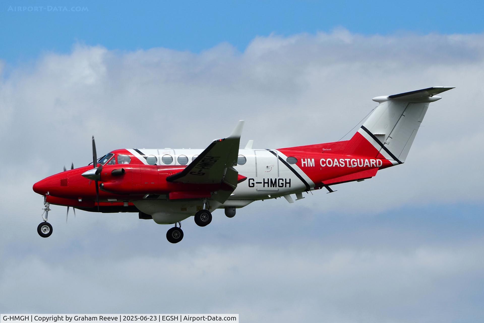 G-HMGH, , Landing at Norwich.