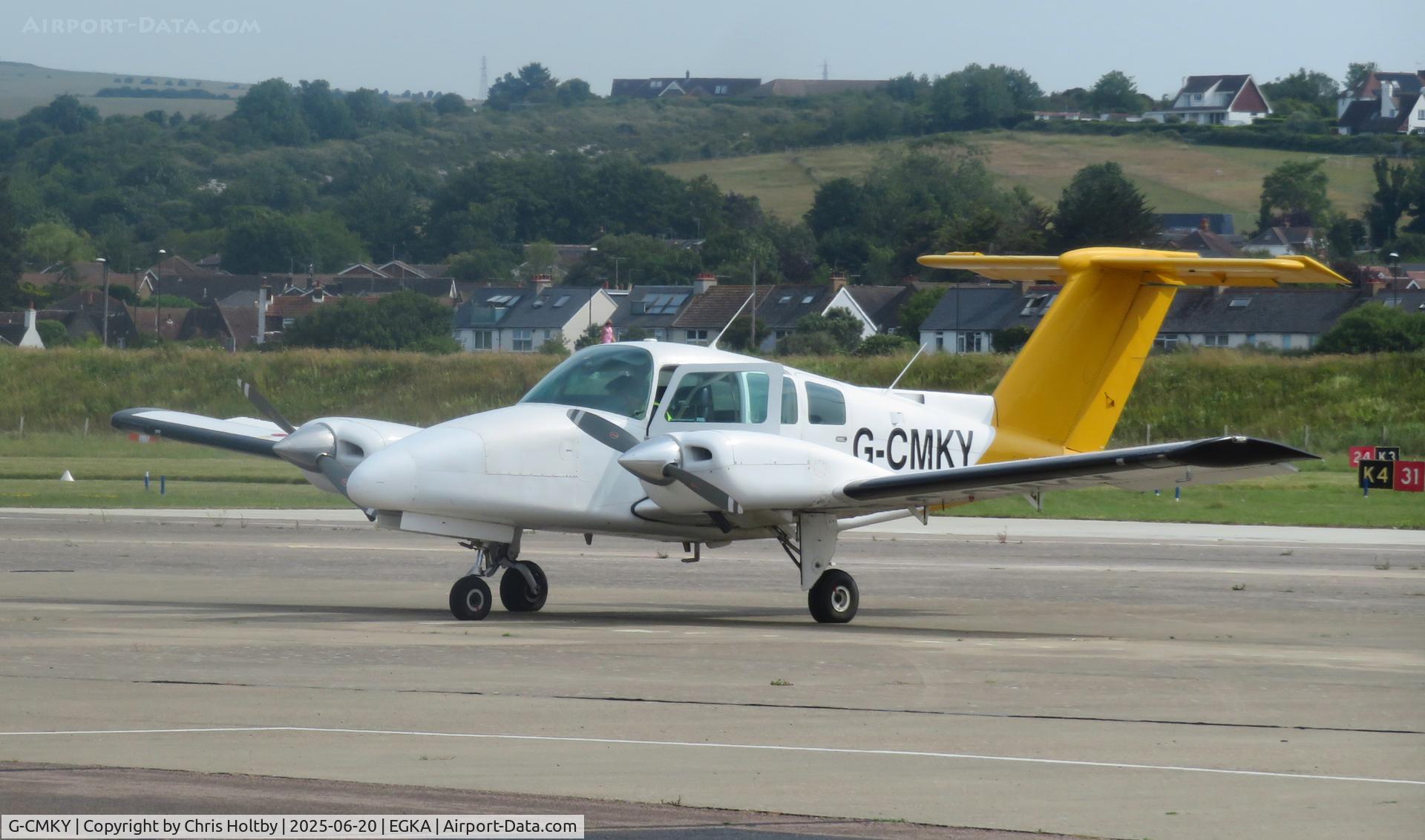 G-CMKY, 1980 Beech 76 Duchess Duchess C/N ME-332, Parked at Shoreham Airport, W Sussex