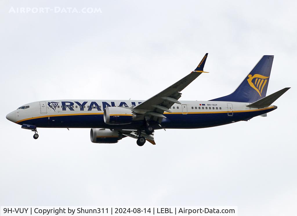 9H-VUY, 2022 Boeing 737-8-200 MAX C/N 65896, Landing rwy 06L