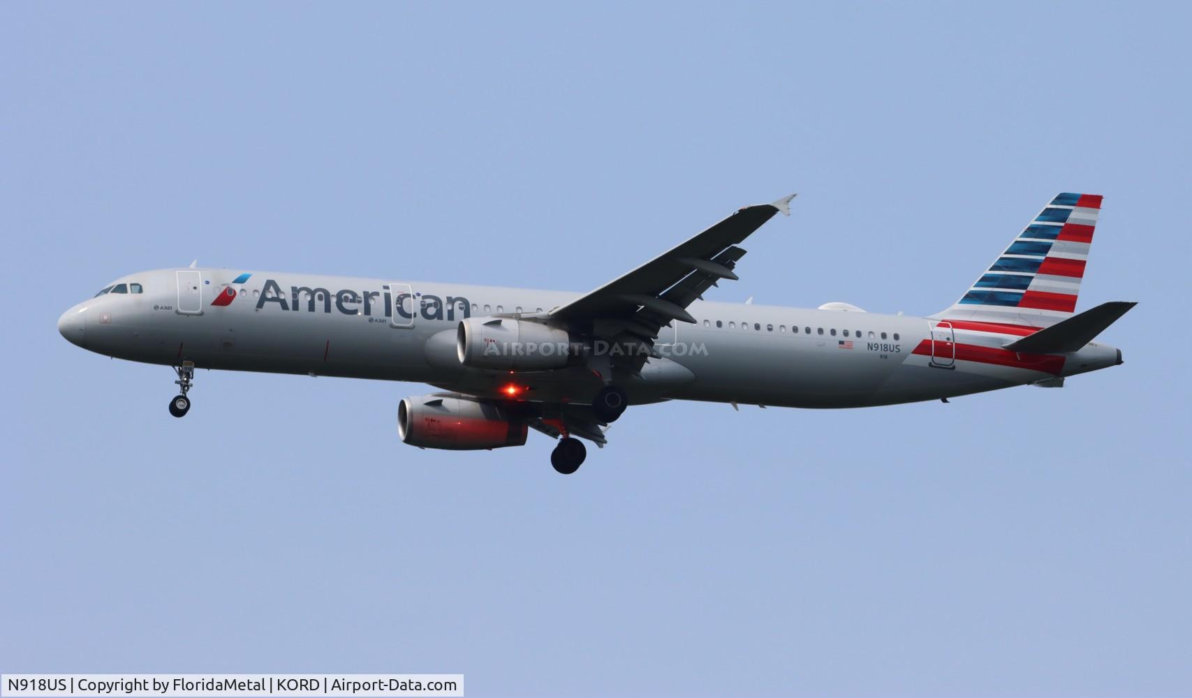 N918US, 2015 Airbus A321-231 C/N 6443, AAL A321 zx dfw-ord