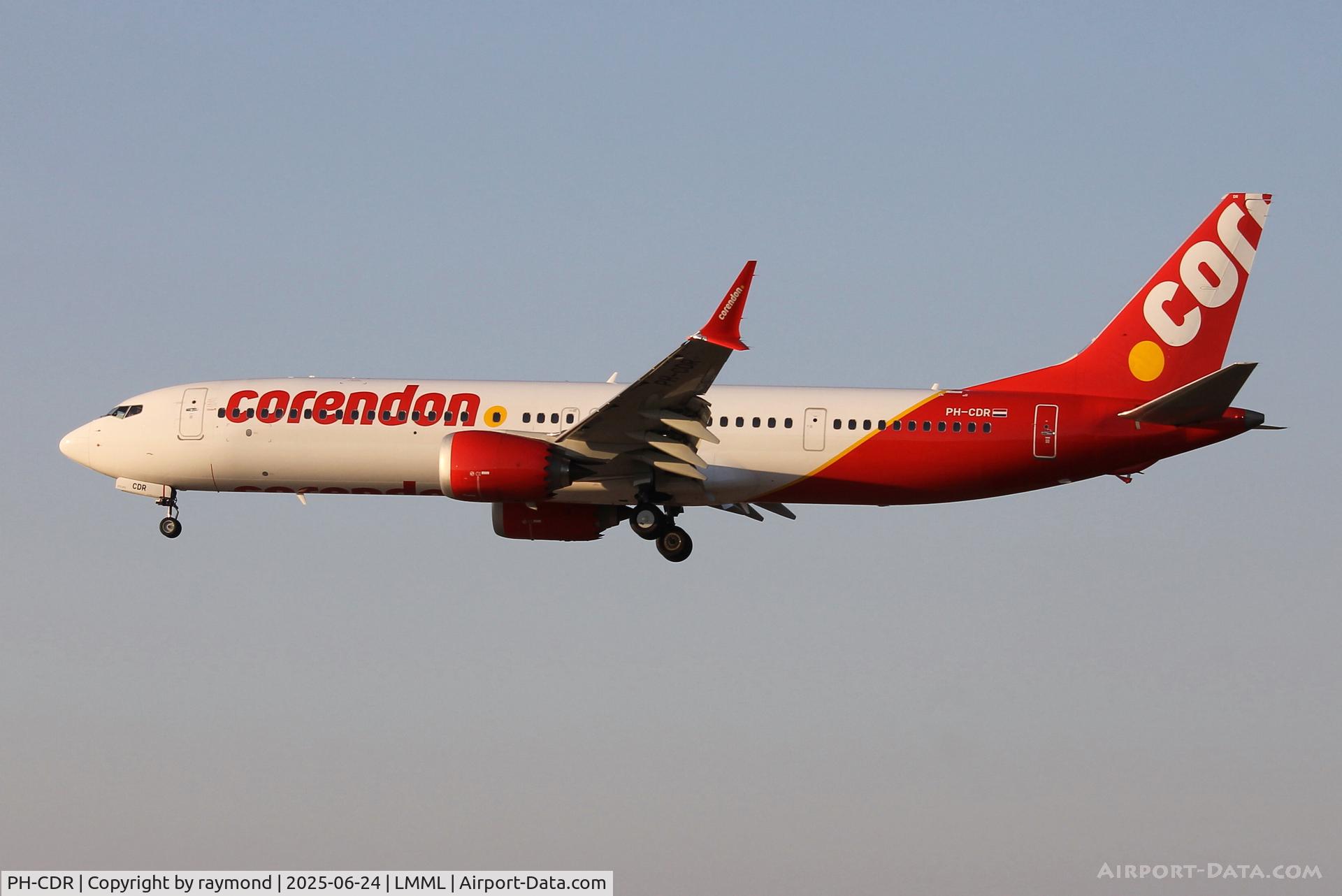 PH-CDR, 2024 Boeing 737-9 Max 9 C/N 66358, Boeing 737-9 MAX 9 reg PH-CDR of Corendon Dutch Airlines landing in Malta on RW31 in the last rays of the day.