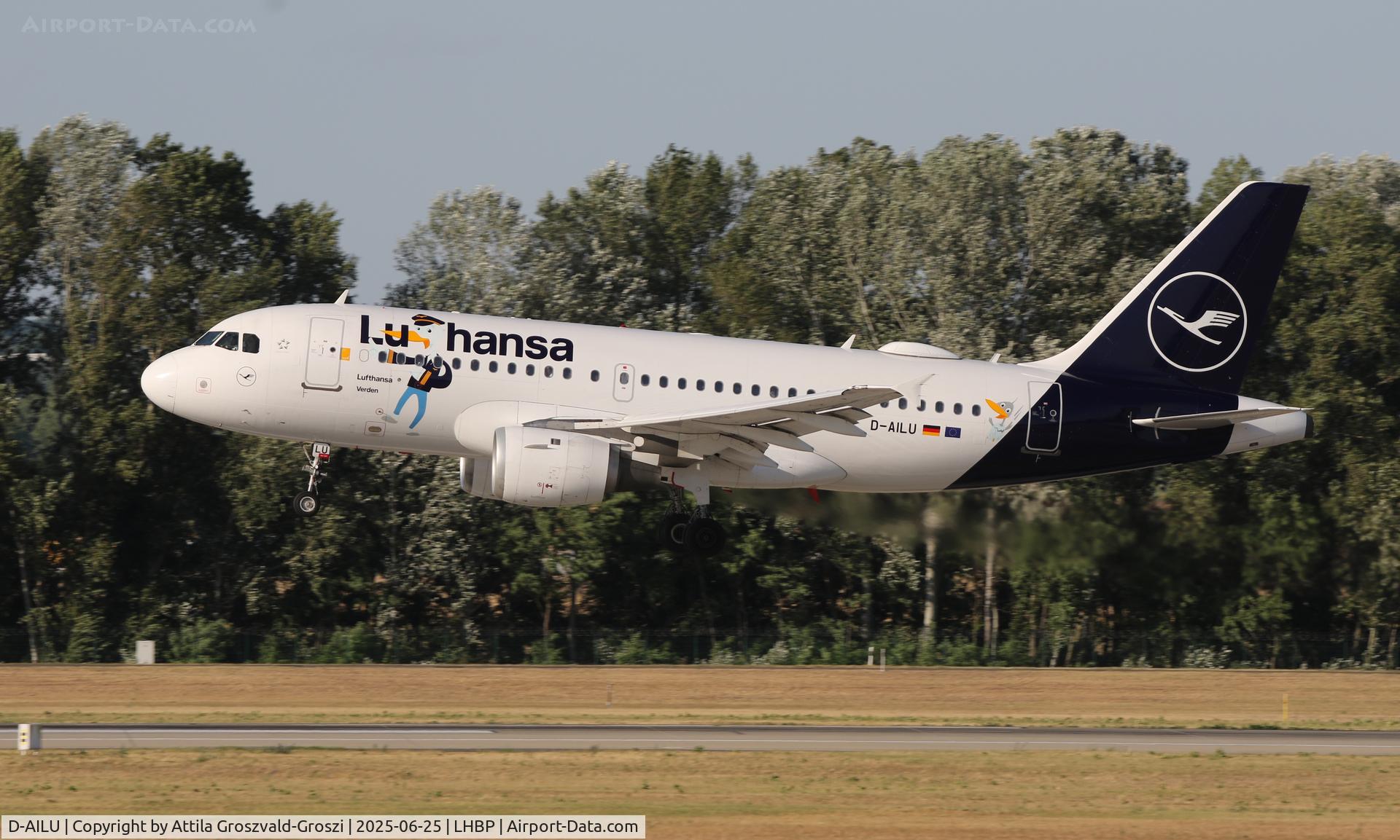 D-AILU, 1997 Airbus A319-114 C/N 744, LHBP - Budapest Liszt Ferenc International Airport, Budapest, Hungary