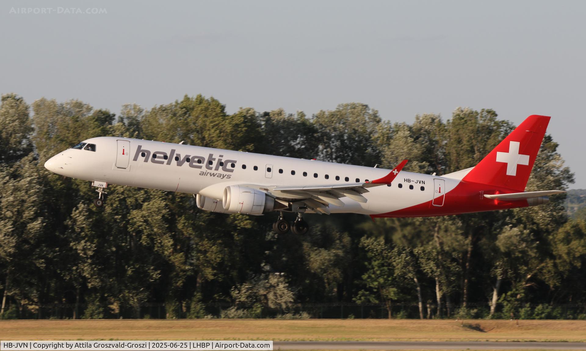 HB-JVN, 2009 Embraer 190LR (ERJ-190-100LR) C/N 19000285, LHBP - Budapest Liszt Ferenc International Airport, Budapest, Hungary