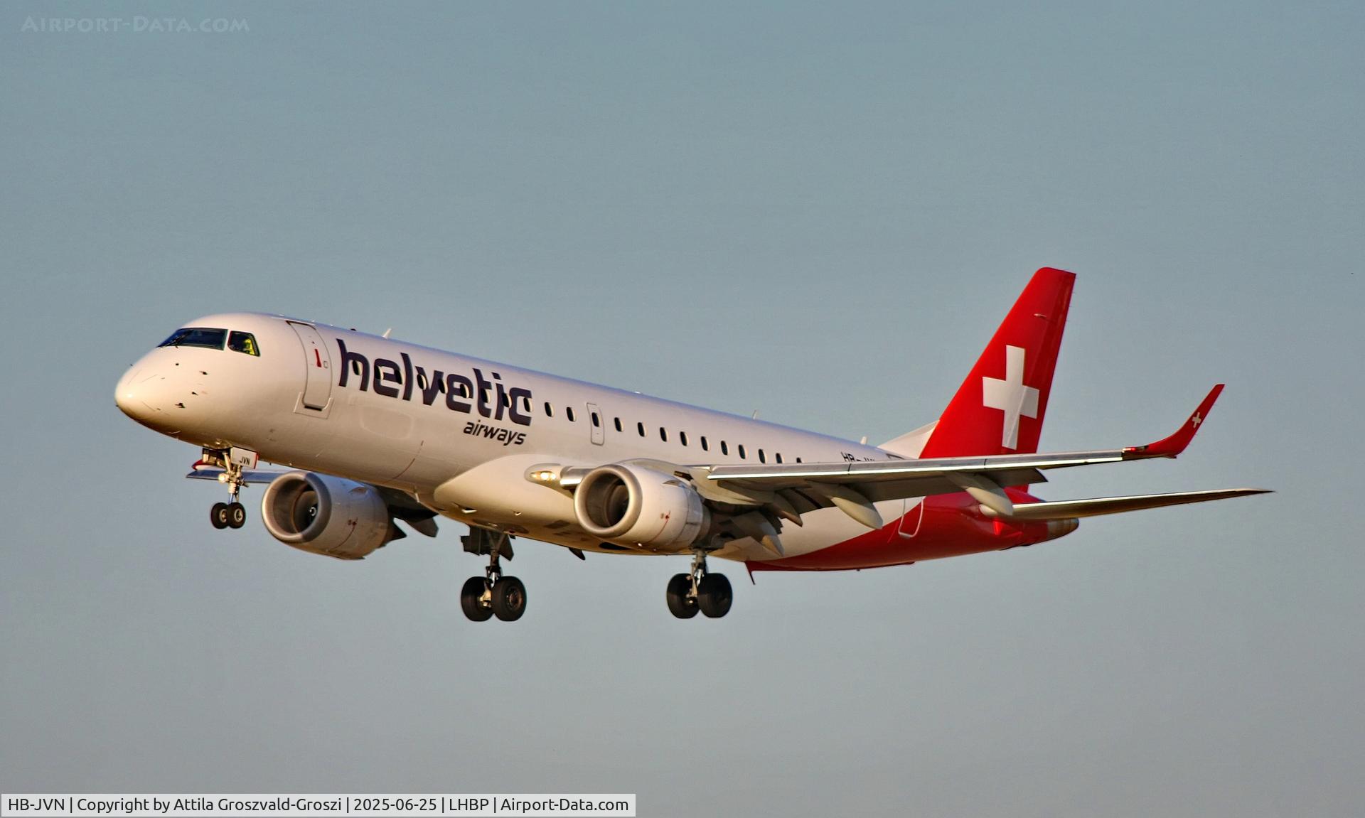 HB-JVN, 2009 Embraer 190LR (ERJ-190-100LR) C/N 19000285, LHBP - Budapest Liszt Ferenc International Airport, Budapest, Hungary