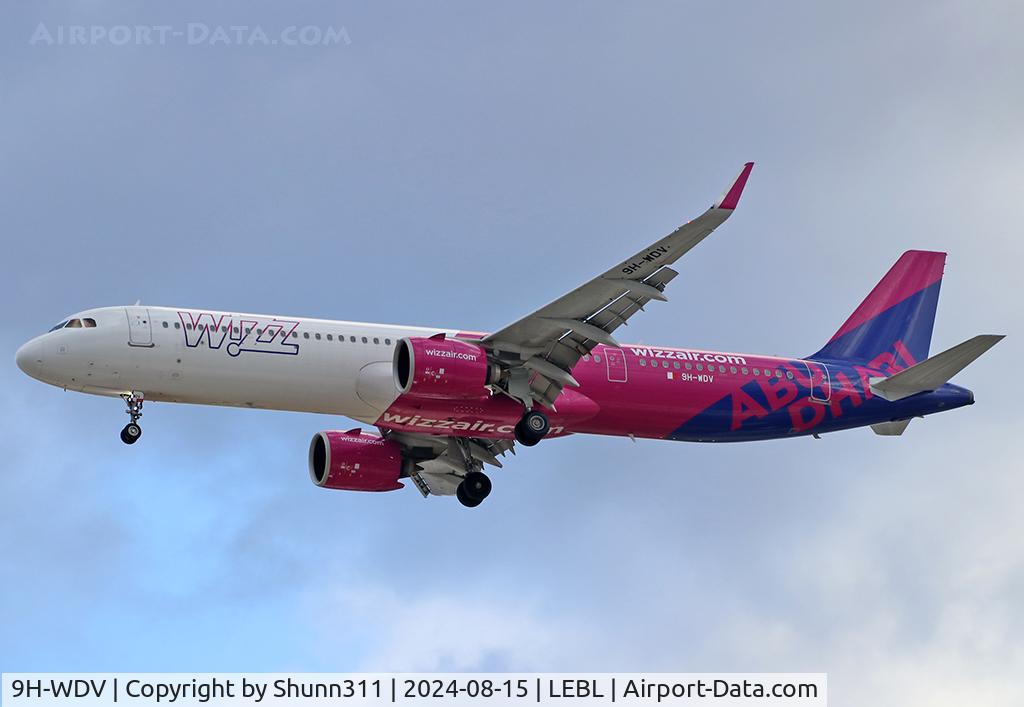 9H-WDV, 2023 Airbus A321-271NX C/N 11268, Landing rwy 24R with Abu Dhabi titles