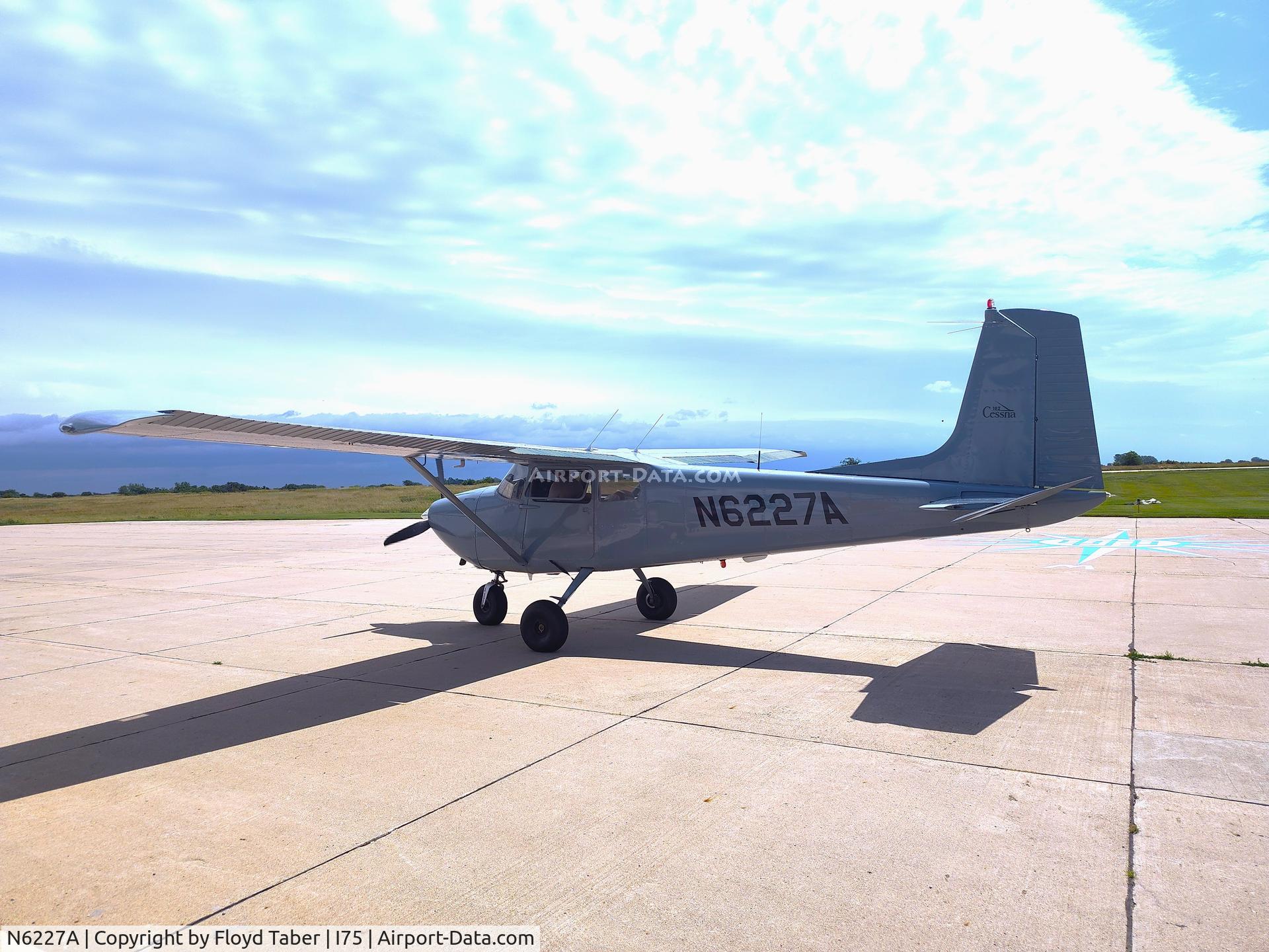 N6227A, 1956 Cessna 182 Skylane C/N 33027, Stopping  by for fuel