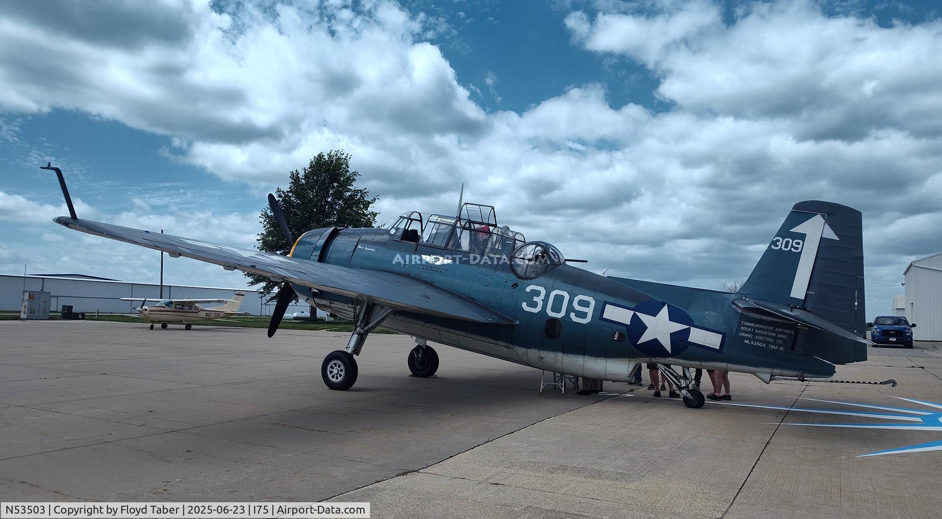N53503, 1945 Grumman TBM-3E Avenger C/N 53503, Headed back home to Grand Junction Colorado home of the Rocky Mountain Wing of the CAF