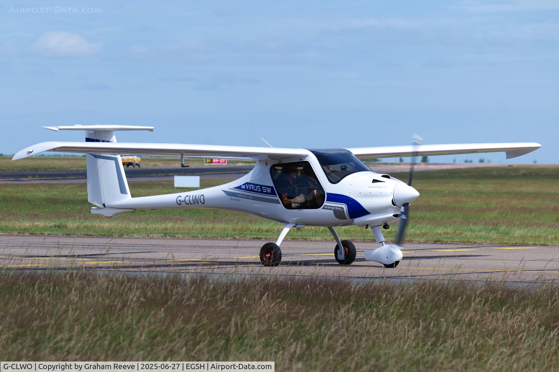 G-CLWO, 2020 Pipistrel Virus SW 121 C/N VSW1210073, Departing from Norwich.