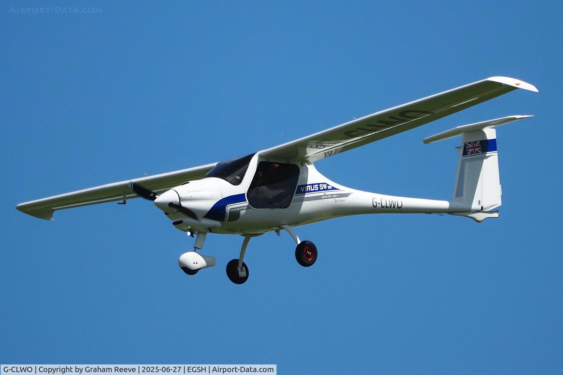 G-CLWO, 2020 Pipistrel Virus SW 121 C/N VSW1210073, Landing at Norwich.