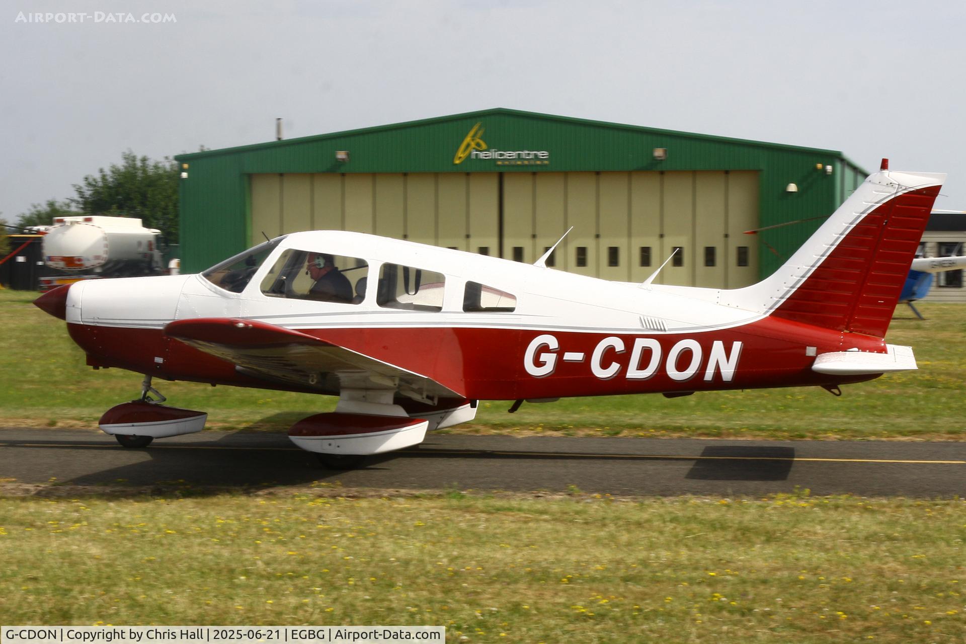 G-CDON, 1982 Piper PA-28-161 Cherokee Warrior II C/N 28-8216185, Leicester 21-06-25