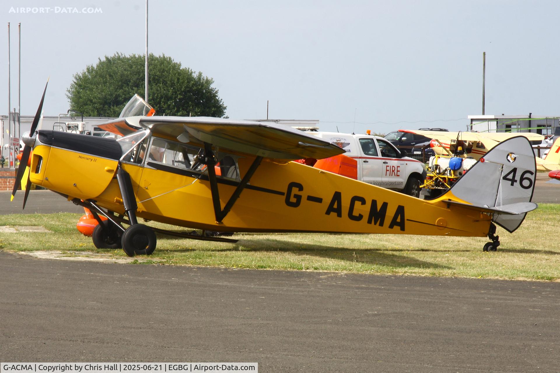 G-ACMA, 1934 De Havilland DH.85 Leopard Moth C/N 7042, Leicester 21-06-25