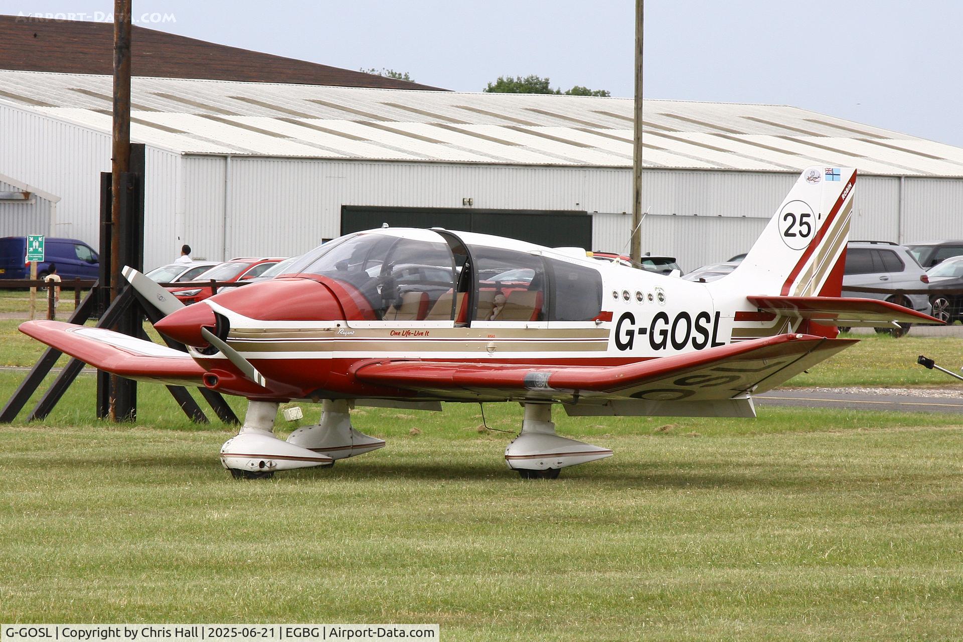 G-GOSL, 1990 Robin DR-400-180 Regent Regent C/N 1974, Royal Aero Club RRRA British Air Racing Championship at Leicester, 21-06-25
