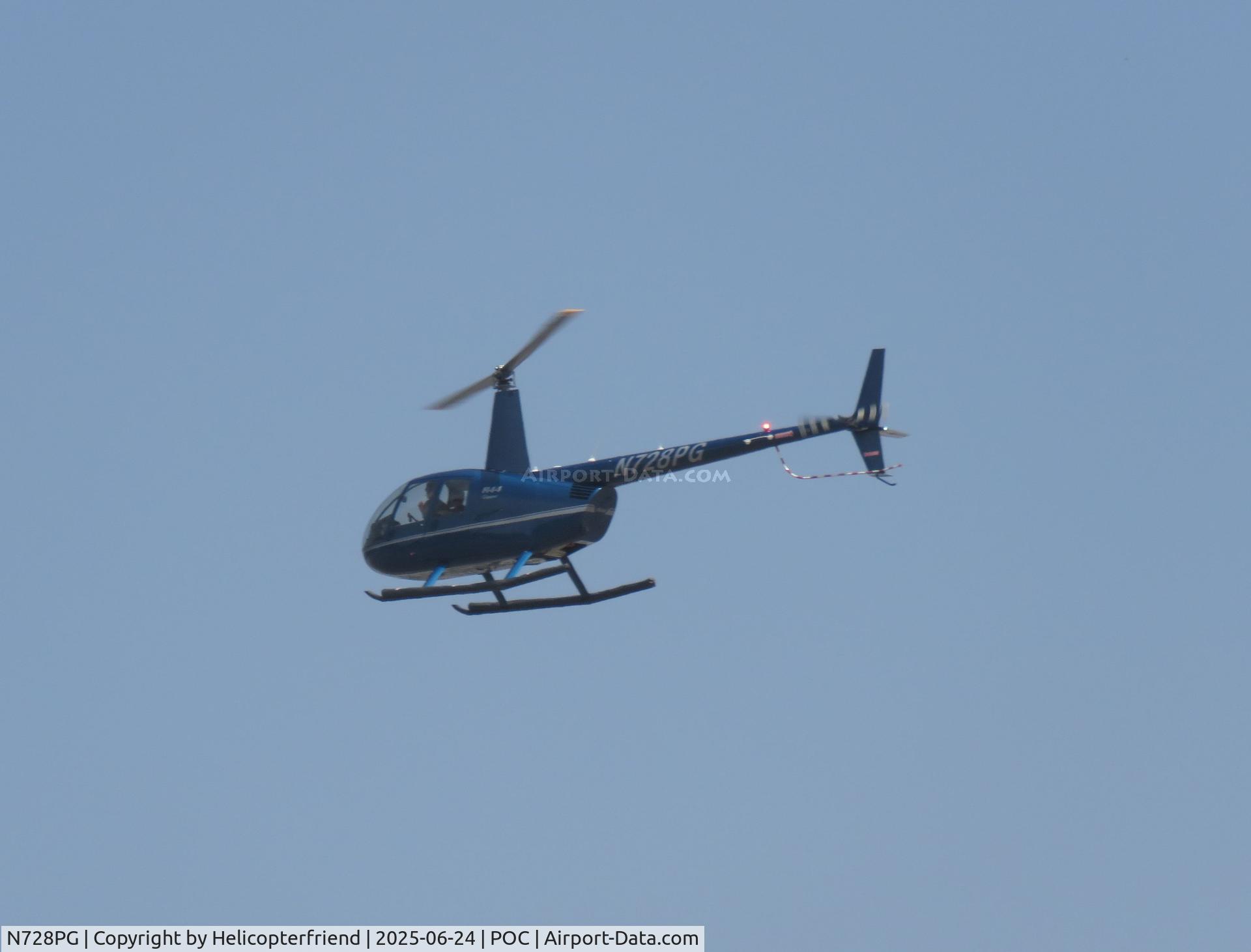 N728PG, 2001 Robinson R44 C/N 1107, Climbing out from training area