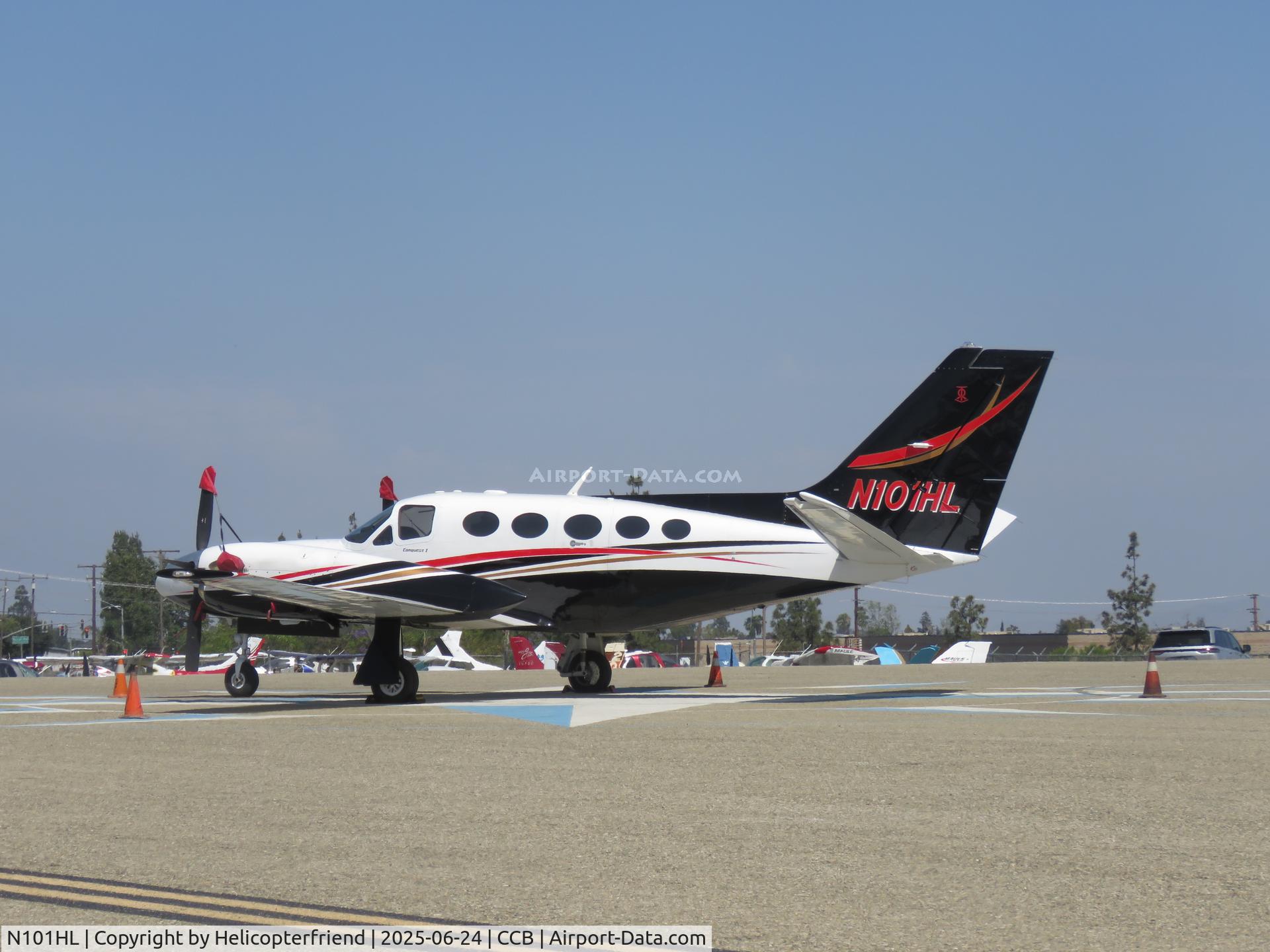 N101HL, 1981 Cessna 425 Conquest 1 C/N 425-0056, Parked on compass area