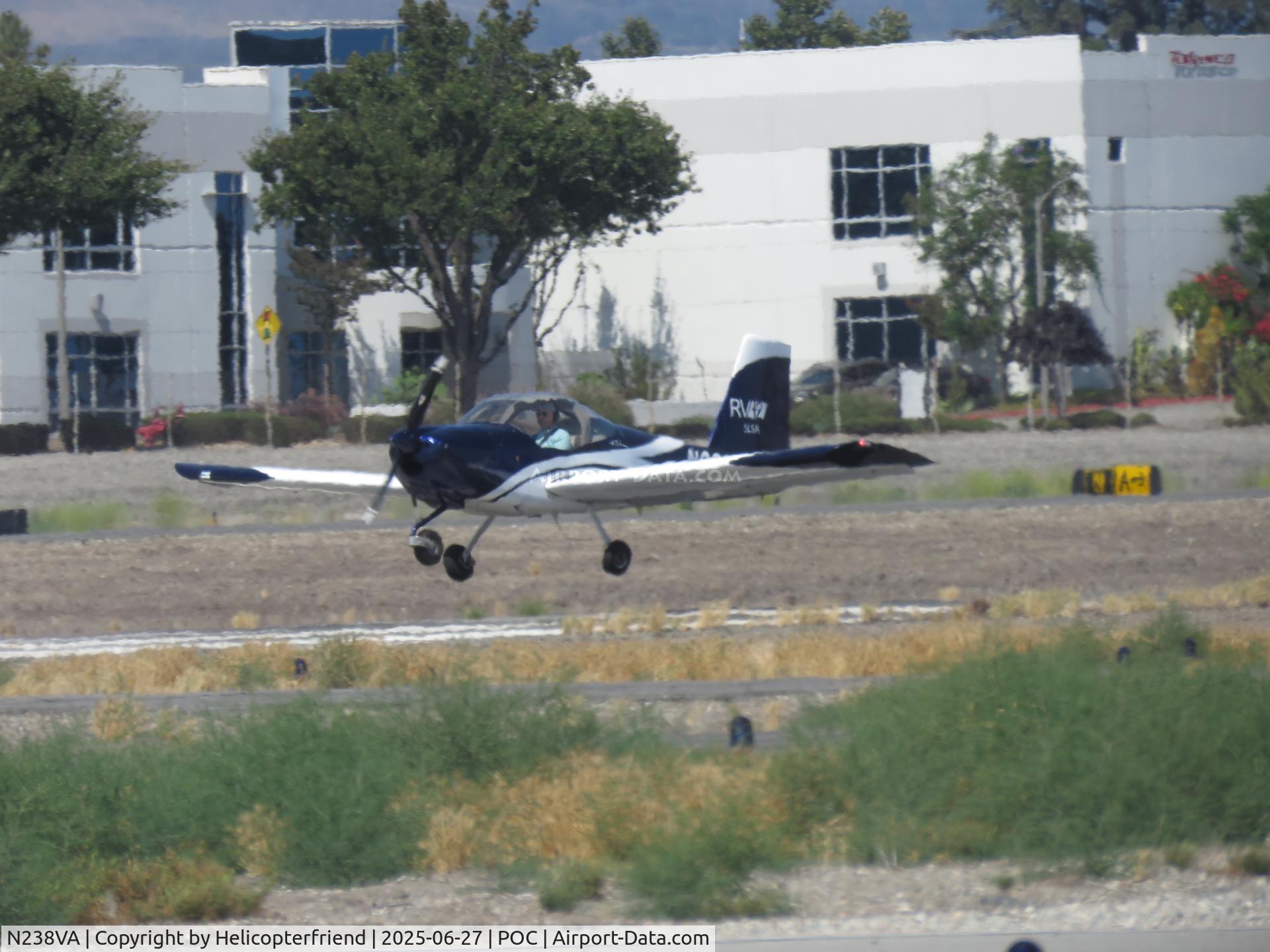 N238VA, 2013 Vans RV-12 C/N 12012, Almost down on 26L
