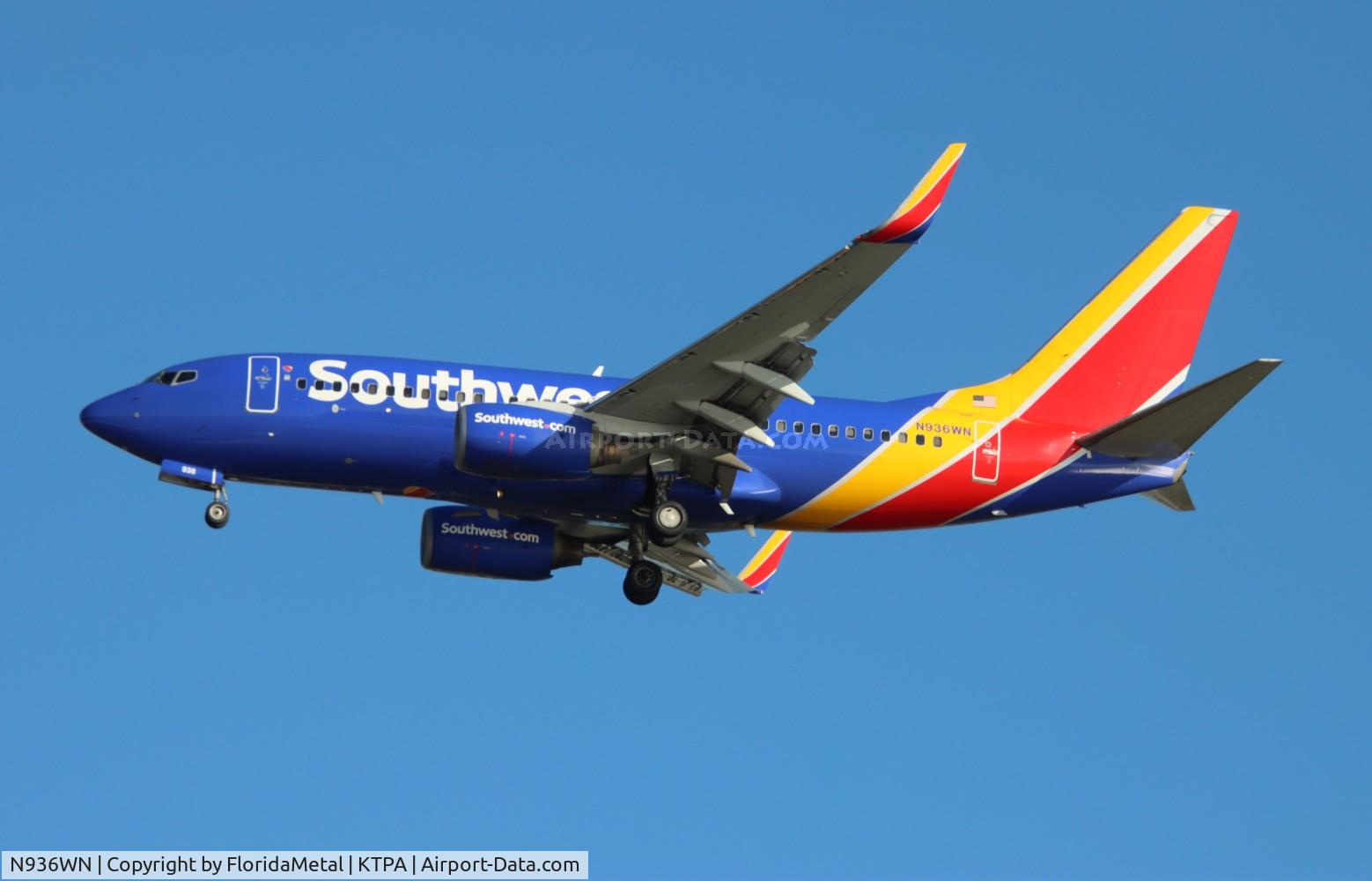 N936WN, 2009 Boeing 737-7H4 C/N 36643, SWA 737 zx bwi-tpa