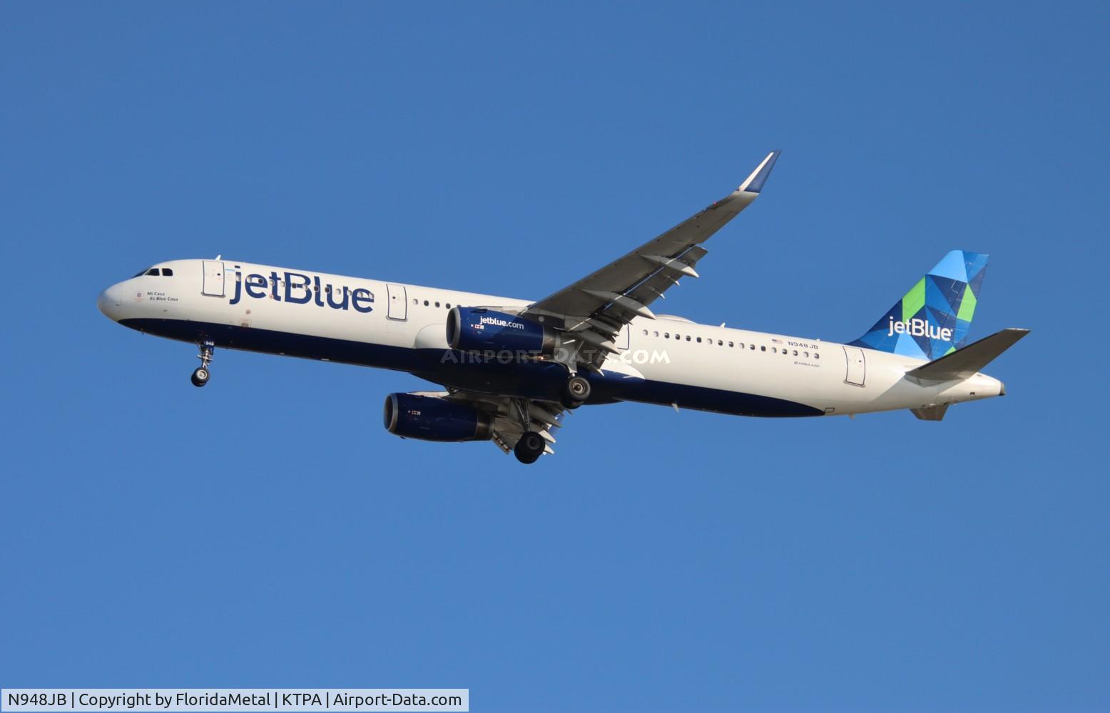 N948JB, 2015 Airbus A321-231 C/N 6560, JBU A321 zx bos-tpa
