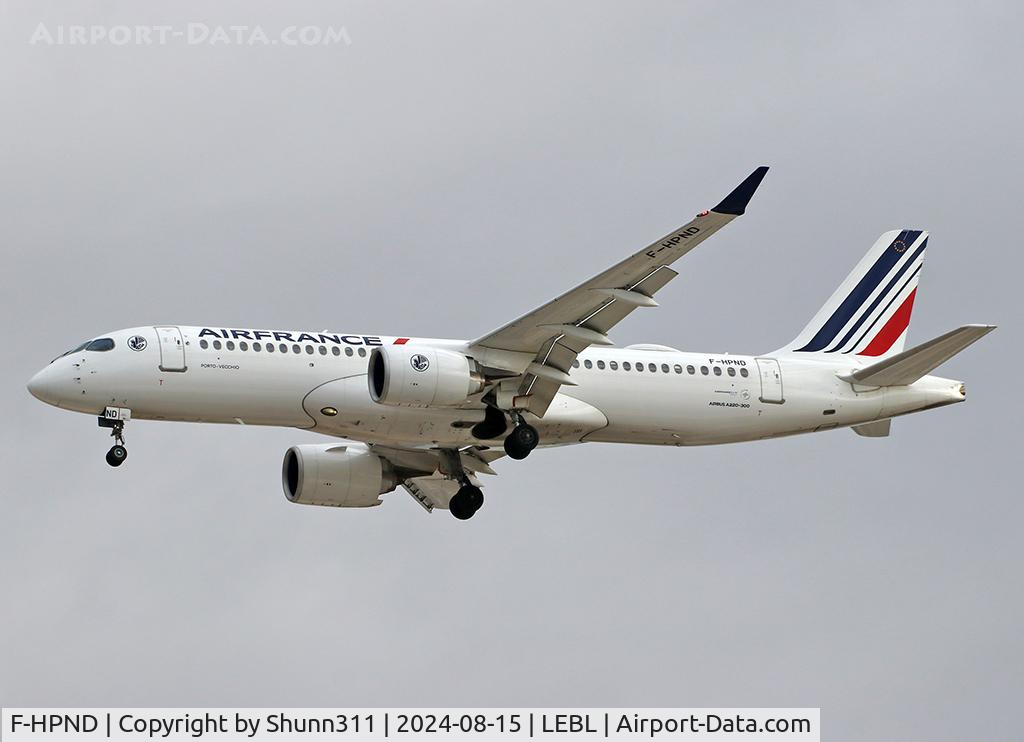 F-HPND, 2023 Airbus Canada A220-371 C/N 55232, Landing rwy 24R