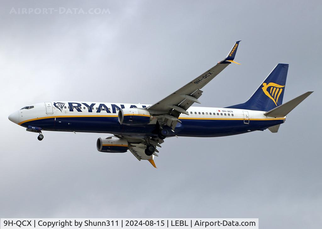 9H-QCX, 2016 Boeing 737-8AS C/N 44740, Landing rwy 24R