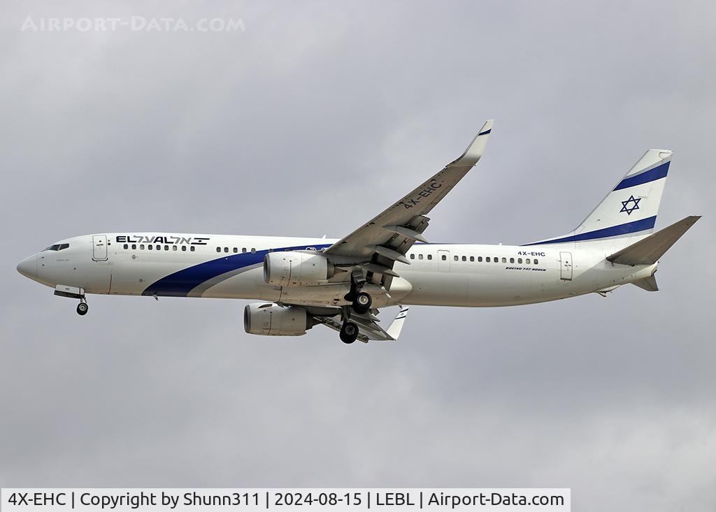 4X-EHC, 2014 Boeing 737-958/ER C/N 41554, Landing rwy 24R
