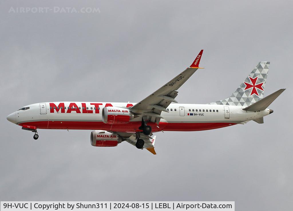 9H-VUC, 2021 Boeing 737-8-200 MAX C/N 62328, Landing rwy24R