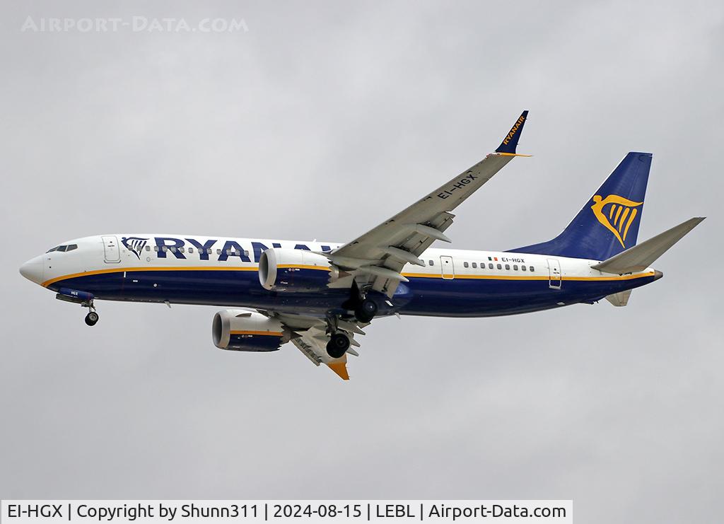 EI-HGX, 2022 Boeing 737-8-200 MAX C/N 62335, Landing rwy 24R