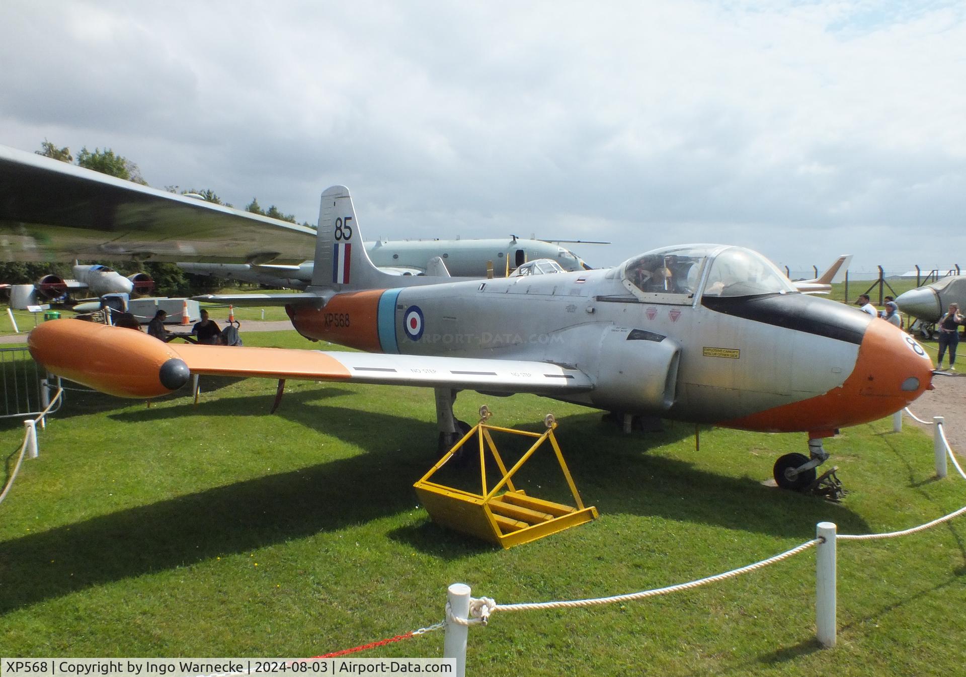 XP568, 1961 BAC 84 Jet Provost T.4 C/N PAC/W/15527, BAC P.84 Jet Provost T4 at the East Midlands Aeropark, Castle Donington