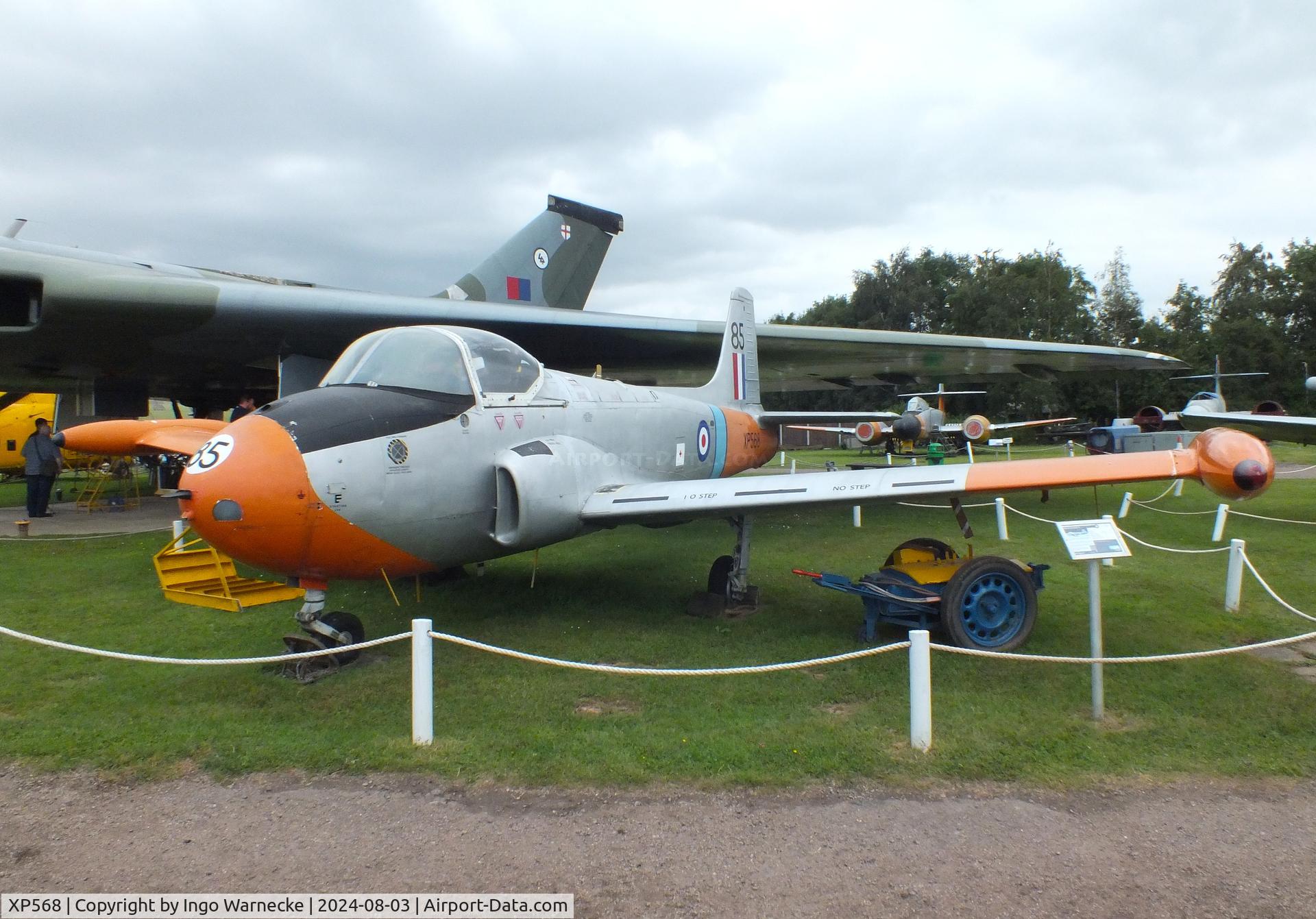 XP568, 1961 BAC 84 Jet Provost T.4 C/N PAC/W/15527, BAC P.84 Jet Provost T4 at the East Midlands Aeropark, Castle Donington