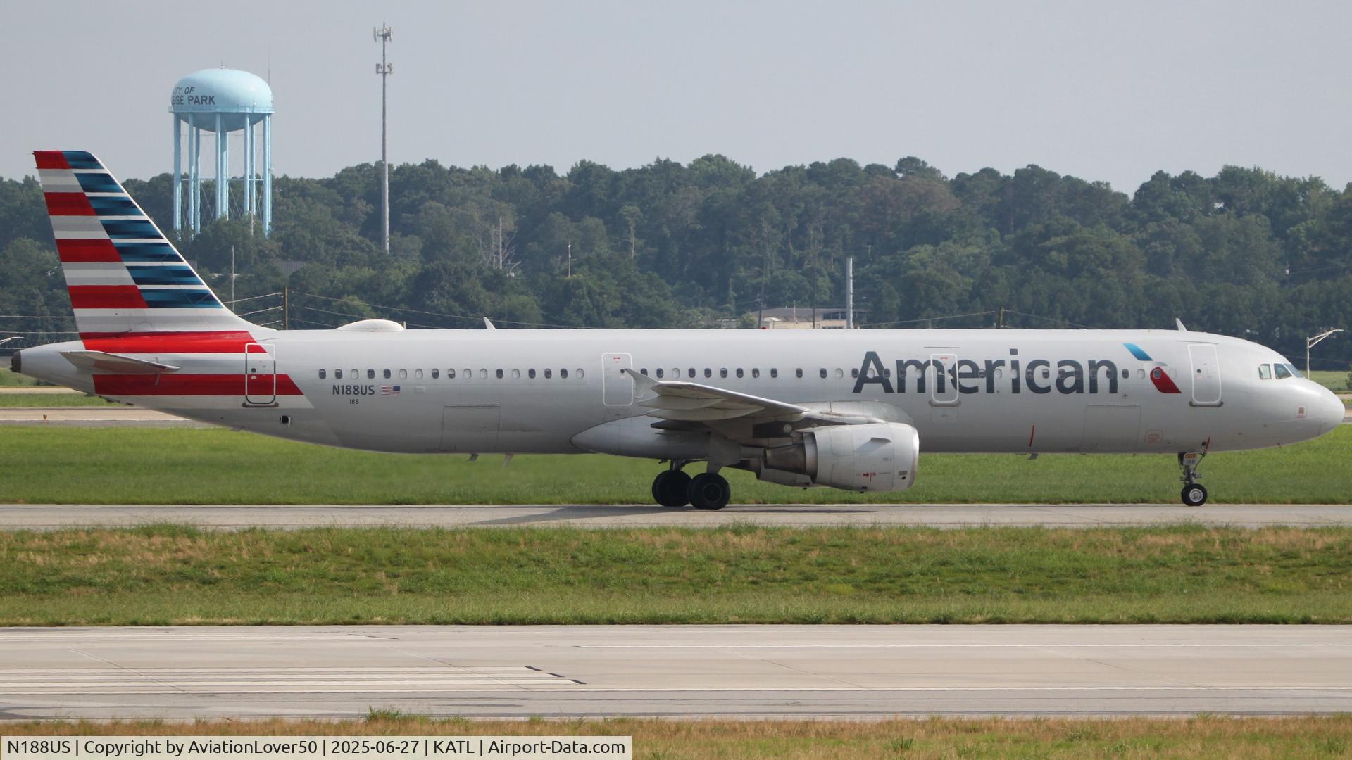 N188US, 2002 Airbus A321-211 C/N 1724, American A321