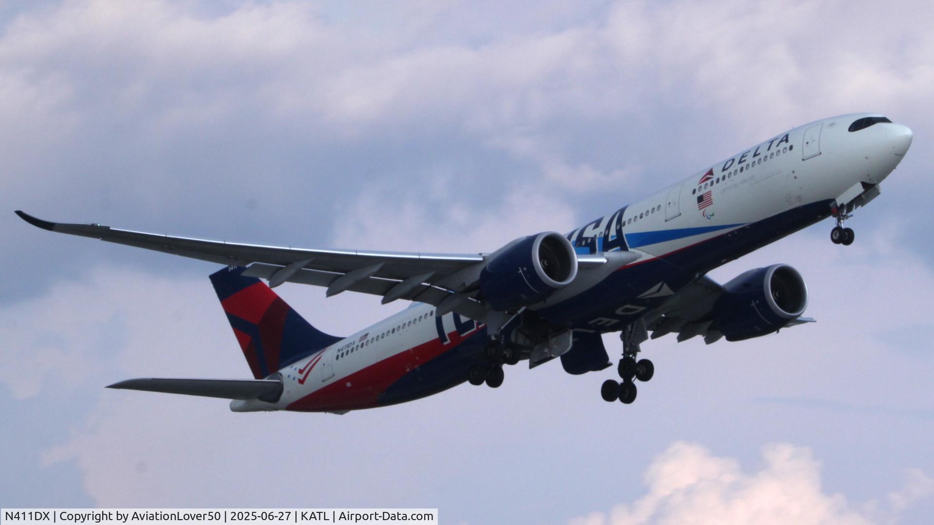 N411DX, 2021 Airbus A330-941 C/N 1991, Delta Team USA A339