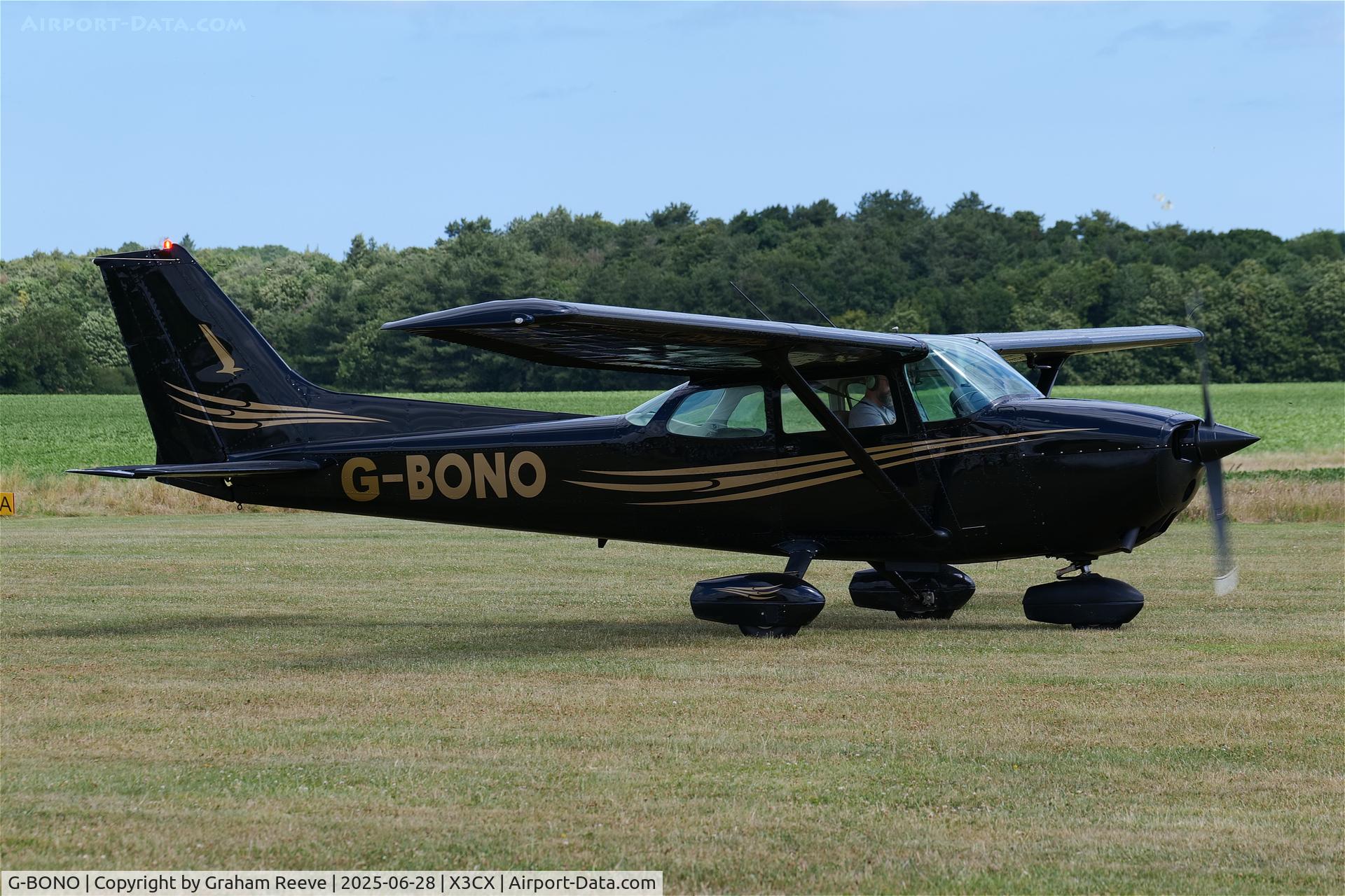 G-BONO, 1977 Cessna 172N Skyhawk II C/N 172-70299, Just landed at Northrepps.