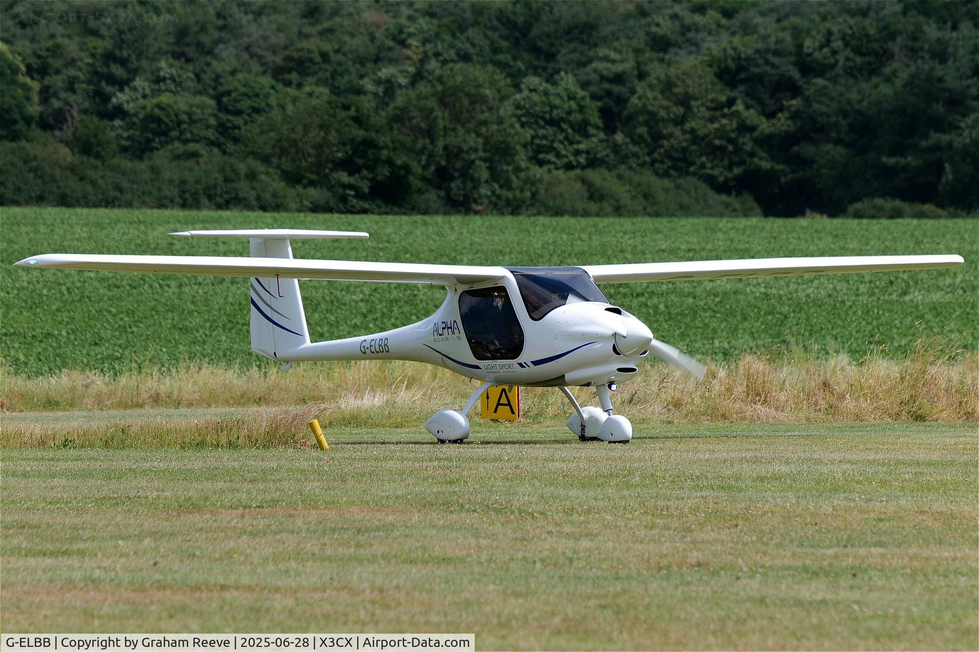 G-ELBB, 2020 Pipistrel Alpha BCAR-S 164 C/N AT1640008, Just landed at Northrepps.