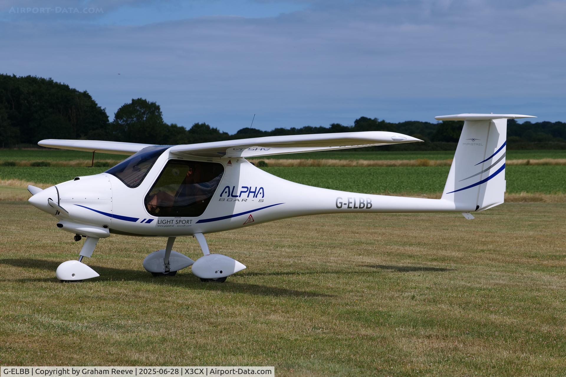 G-ELBB, 2020 Pipistrel Alpha BCAR-S 164 C/N AT1640008, Just landed at Northrepps.