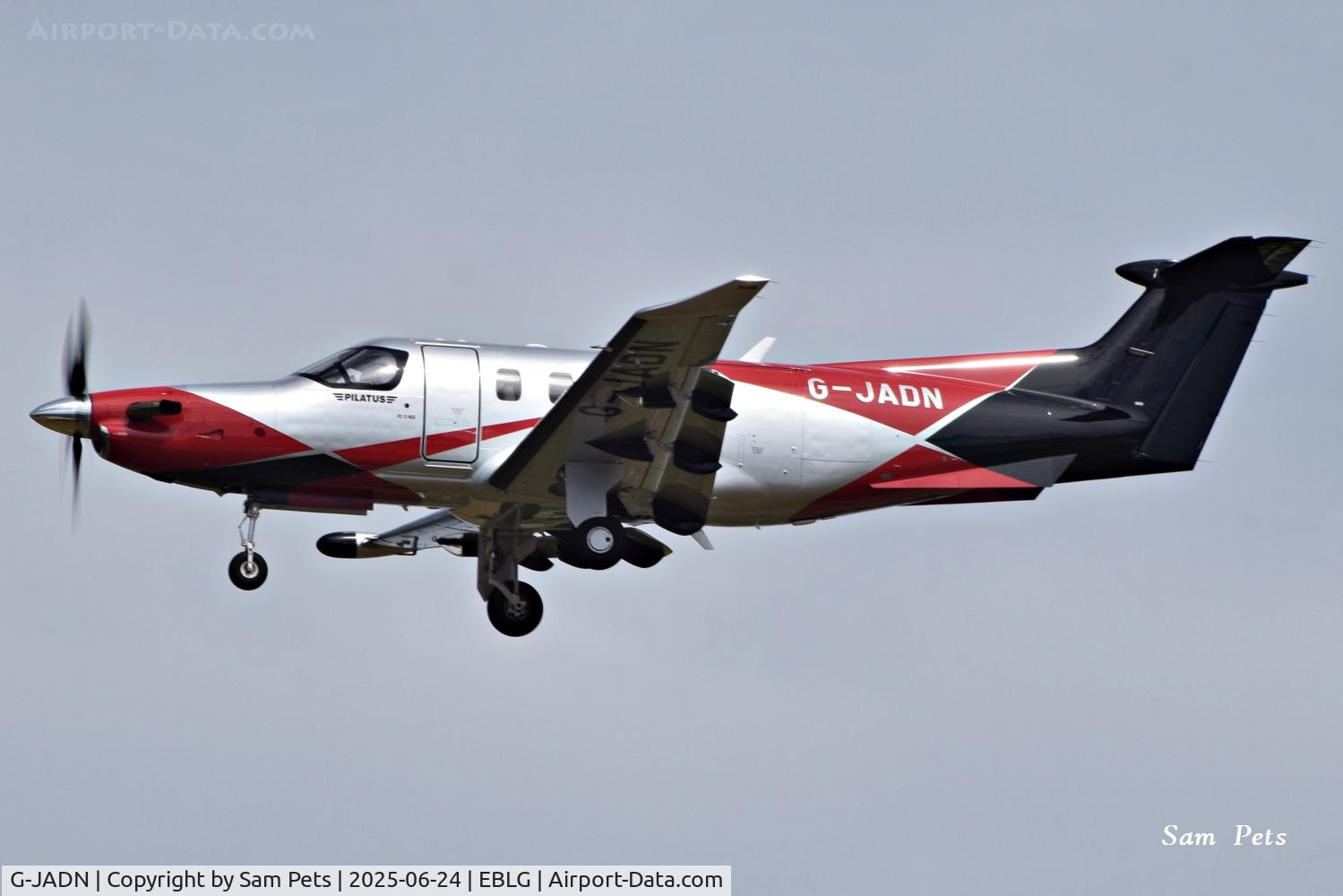 G-JADN, 2023 Pilatus PC-12 NGX C/N 2339, Landing at Liège Airprt.