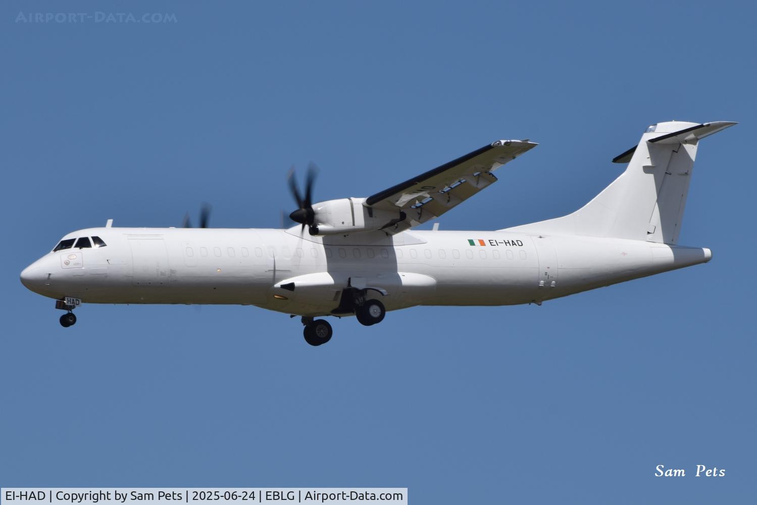 EI-HAD, 2001 ATR 72-212A C/N 681, ATR 72-500 F at Liège Airport.
