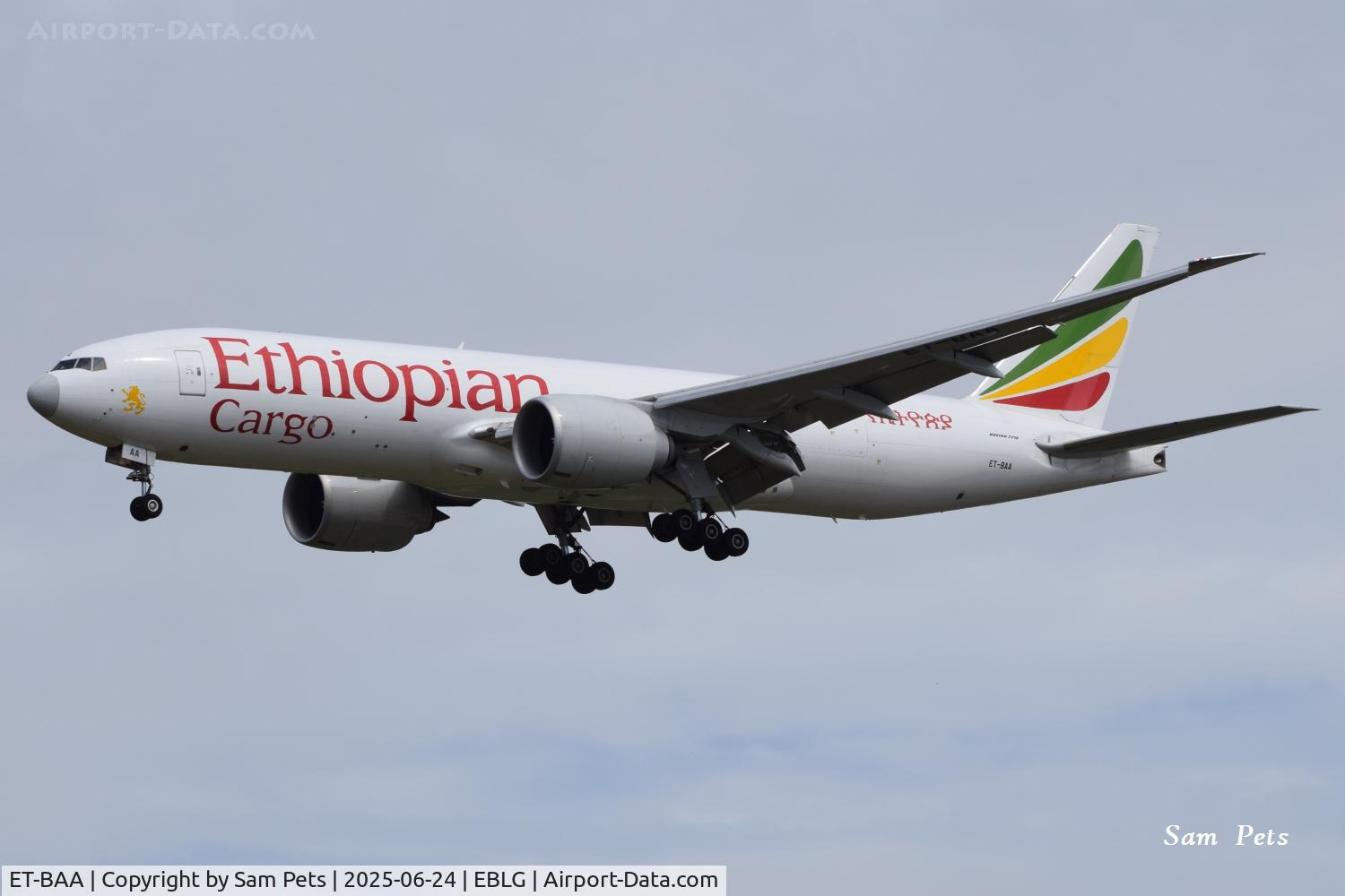 ET-BAA, 2023 Boeing 777-F C/N 68139, Landing at Liège Airport.