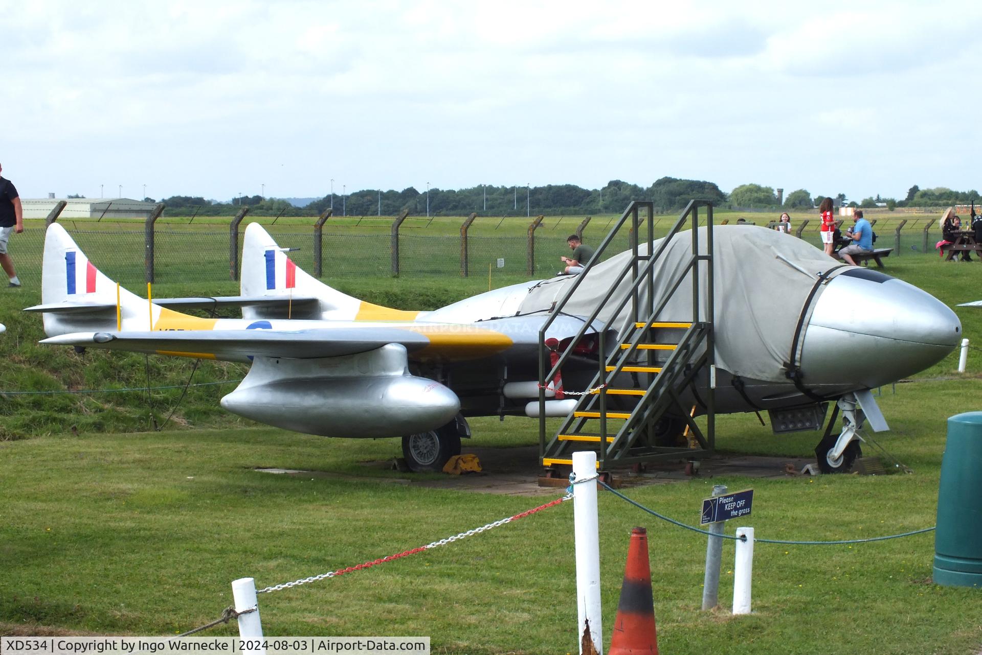 XD534, 1954 De Havilland Vampire T11 C/N 15279, De Havilland D.H.115 Vampire T11 at the East Midlands Aeropark, Castle Donington